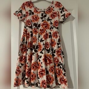 Old Navy Floral Kids Dress - Pink and Brown